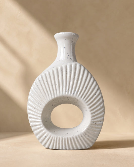 White Halo Vase